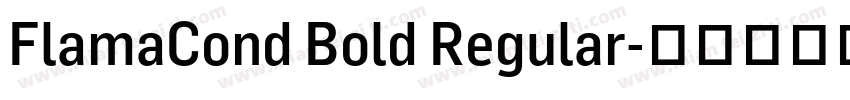 FlamaCond Bold Regular字体转换